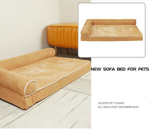 Sofá cama de lujo ecológico DIY para perros, funda lavable extraíble, cama ortopédica grande de espuma viscoelástica para mascotas - Product Image 4