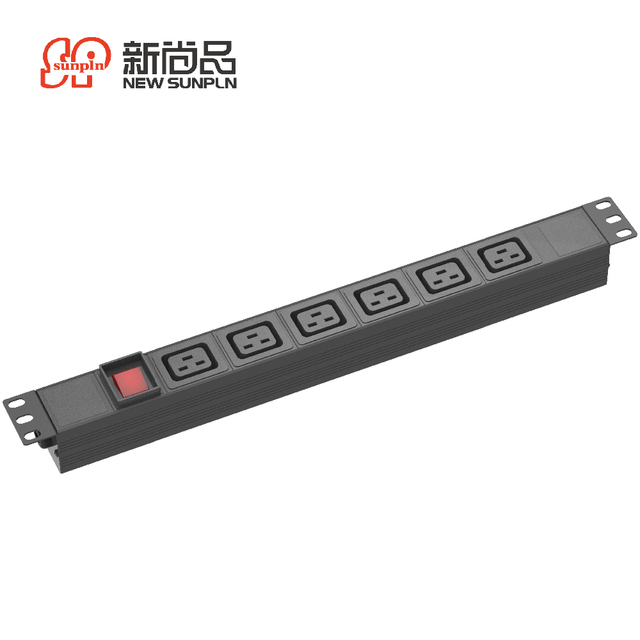 10A PDU Box Type Dc C19 Anti Shedding Horizontal Mount 6 Position Ways with Switch 1U Networking Server Rack