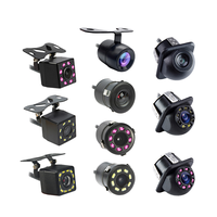 Caméra de recul de voiture HD CCD 4 LED pour vision nocturne, étanche IP68, grand angle 170°, universelle, réglable, branchement DC 12V pour voitures