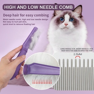 Peine de pelo con Logo personalizado para mascotas, peine para el cuidado de pulgas de perro, Pin de gato, venta al por mayor de fábrica - Product Image 3