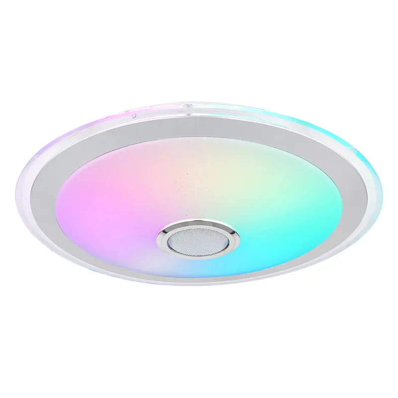 Modern Rgb Rainbow Effect Led Music Ceiling Light With Blue Tooth