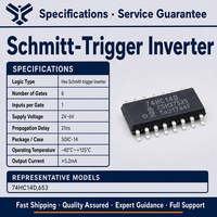 74HC14D 653 Hex Schmitt Trigger Inverter IC SOIC-14 6 inverseurs indépendants, anti-bruit, haute vitesse, logique CMOS, 2V à 6V, SMD
