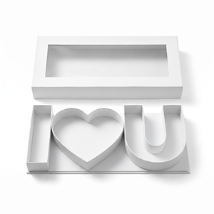 Caja de Regalo de Lujo en Forma de Letra I LOVE U para el Día de San Valentín, para Fresas Cubiertas de Chocolate, Flores y Otros Regalos - Product Image 4
