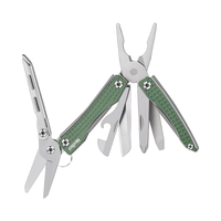 Nextool 10-en-1 Mini couteau de poche Cool Green EDC porte-clés Multitool Needlenose pince ciseaux industriel fête des pères pour hommes