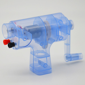 Hand-cranked generator experiment, hand-cranked generator device, transparent power source type electrical <b>physics</b> experiment - Product Image 1