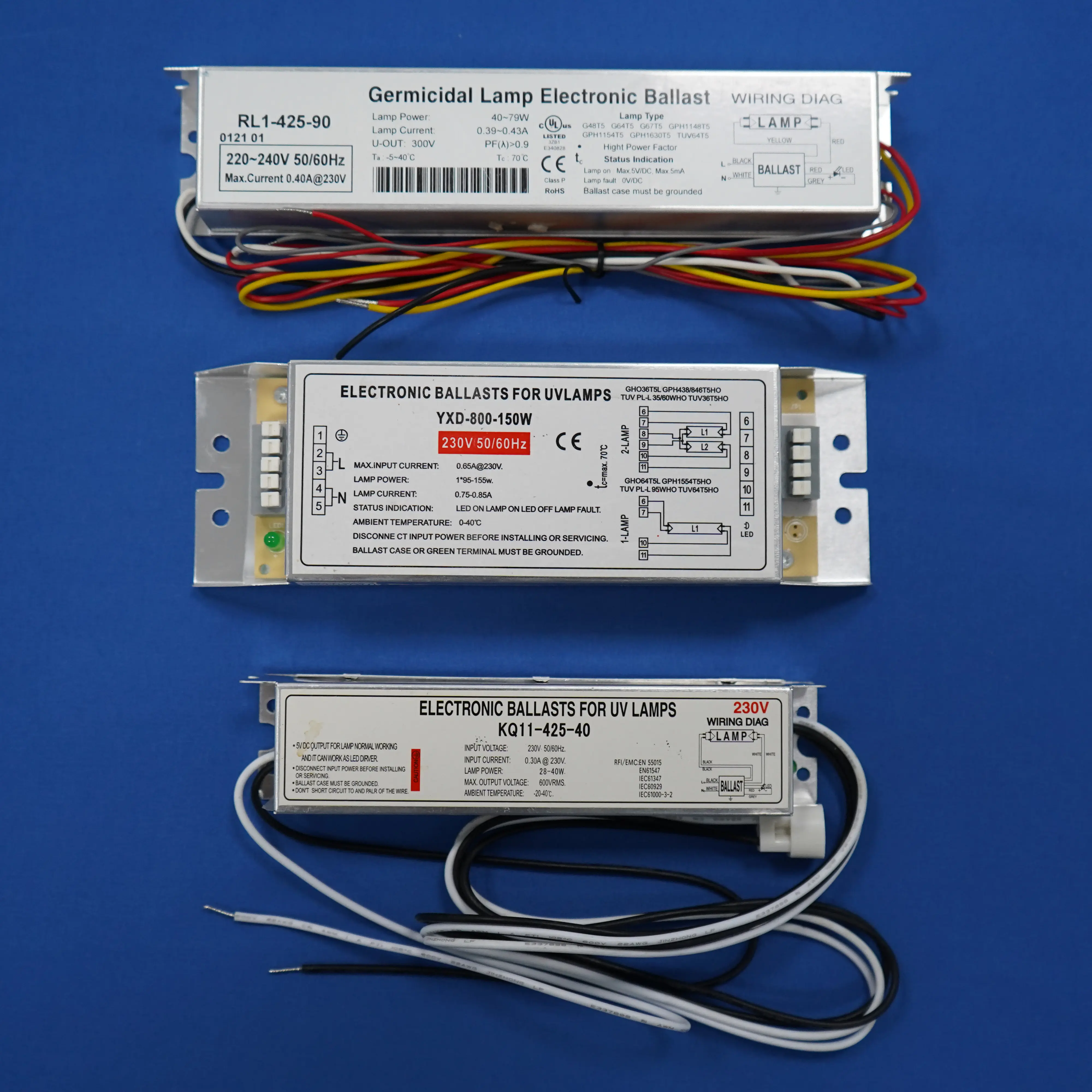 UV lambaları için 50/60Hz elektronik balast 110V ila 240V 75W 200W 300W elektronik balast