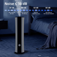 Humidificateur à ultrasons à brume fraîche avec grand réservoir de 6,5 L, diffuseur d'arômes, volume de brume réglable, contrôle constant de l'humidité, machine à brume d'air