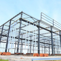 Bâtiment d'atelier préfabriqué en structure acier de haute qualité, résistant aux ouragans, matériaux de construction métalliques