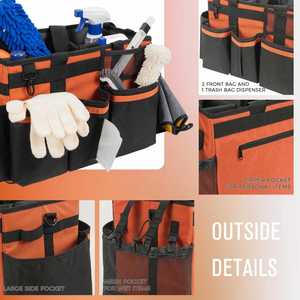 Sac de rangement extra-large RetroOrange avec compartiments ajustables pour le ménage et le jardinage - Product Image 4
