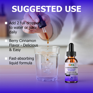 Mélange exclusif OEM ODM de poivre de Cayenne, de baies d'aubépine, de curcuma, de vitamines K2 et D3 en gouttes liquides pour soutenir la santé immunitaire et osseuse - Product Image 3