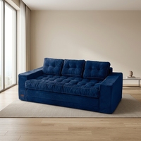 Canapé d'angle Conversation Pit avec assise profonde et coussins moelleux, convertible en lit, personnalisable