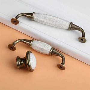 <strong>2PCS</strong> Antique Crack Design Wardrobe <strong>Door</strong> <strong>Knobs</strong> Handles Marble Ceramic Cabinet Drawer <strong>Knobs</strong> European Style Furniture Hardware - Product Image 6