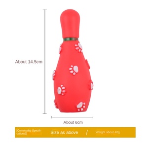 Yeni çevre dostu plastik Pet ses oyuncak noel ayak izleri Bowling kombinasyonu köpek Bite dayanıklı Molars vinil hayvan oyuncak - Product Image 6