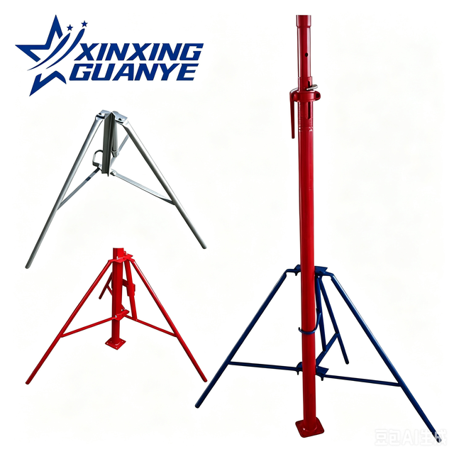Q235 Steel Tripod for Acrow Prop and Construction Shoring Props Industrial Design China Origin Support Bracket
