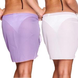 Verano playa desgaste faldas mujeres sólido cubrir gasa Bikinis traje de baño abrigo traje de baño 140*50cm M0271 - Product Image 6