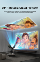 Projecteur intelligent 1080P avec correction de la mise au point automatique, prise en charge 4K WiFi Bluetooth, projecteur vidéo de cinéma maison 120"