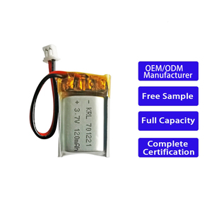 3<strong>.</strong>7 volt battery 701221 120mAh Safety Standards Lithium Polymer Pouch Ion Battery for electric toothbrush / shaver - Product Image 1