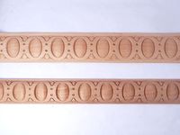 Moulures en bois de hêtre massif sculptées à la main en forme d'œuf, décoration de plafond intérieure moderne, écologique et non finie