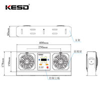 Ventilateur ionisant double tête AC Ion anti-statique KF-40AR pour élimination de l'électricité statique ESD, type table ou suspendu
