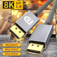 ULT-unite 8K 1.4 Kablo 2M Ultra Yüksek Hızlı Kombinasyon Altın Kaplama Konnektörler Alüminyum Alaşımlı Gövde PC TV için
