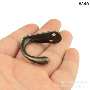 Antique Style Zinc Alloy <b>Wardrobe</b> Hook Ba46 Wall Mount 36mm Height <b>Small</b> Single Hook For Closet Storage - Product Image 5