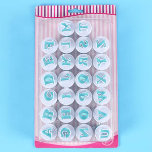 Alphabet Number Cookie Impress Cutters Cookie Biscuit Timbre <span class=keywords><strong>Lettre</strong></span> Moule et Fondant <span class=keywords><strong>Lettre</strong></span> <span class=keywords><strong>Forme</strong></span> DIY Gâteau Outil Embosser Cutter - Product Image 2