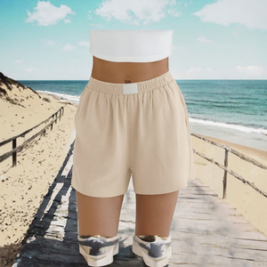 Women's <b>Wide</b> <b>Leg</b> <b>Shorts</b> Loose Casual Summer Lounge <b>Short</b> Pants Custom Label Logo - Product Image 3