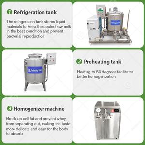 Équipement automatique de yaourt Usine laitière Uht de yaourt Mini machine de traitement du lait pour Para <span class=keywords><strong>La</strong></span> Leche en Chine - Product Image 3