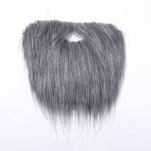 Halloween barba Santa barba capelli lunghi bianchi barba nera buffi baffi finti per costume feste halloween forniture - Product Image 3