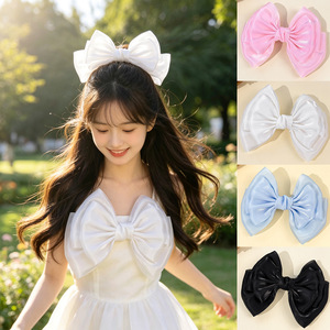 Fermaglio per capelli a fiocco grande effetto rete ultra-elegante da <span class=keywords><strong>donna</strong></span> di SASAacc, accessorio per capelli alla moda e di alta gamma. - Product Image 2