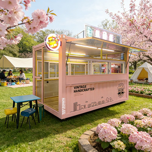 Grand comptoir de préparation mobile, chariot alimentaire mobile, chariot à burgers pour la vente de restauration rapide sur les marchés nocturnes - Product Image 1