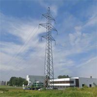 Tour de transmission autoportante en treillis d'acier cornière haute résistance Q345B, galvanisée à chaud pour l'électricité aérienne haute tension