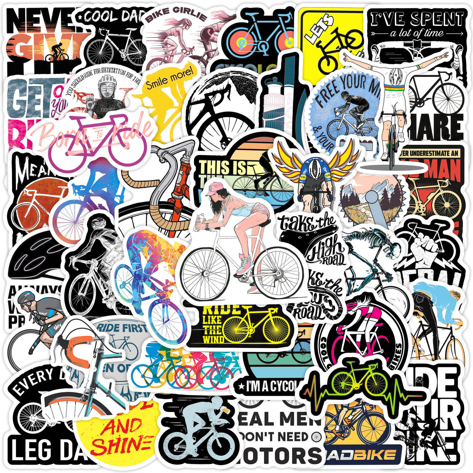New Bike Stickers Design Customizable Reflective - Main Image