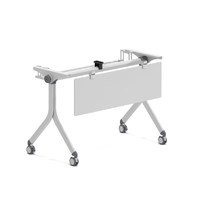 Bureau mobile de style moderne Bureau de formation Table de salle de conférence pliable Bureau d'ordinateur convertible
