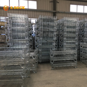Şişe Depolama için Özelleştirilmiş Galvanizli Kaynaklı İstiflenebilir Katlanabilir Metal Tel Kafesler - Product Image 6