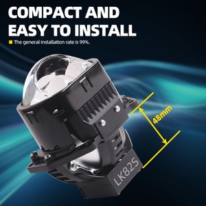 Sanvi LK82S Hot Selling Square Double Direct Light Intelligent Lighting System Bi Led Projector Lens for Car - Product Image 4