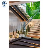 PRIMA Direkt vom Hersteller Modernes Glasgeländer Hochwertige Maßgefertigte Gerade Treppe