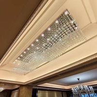 Lampu Chandelier Kristal Baja Mewah Desain Nordik Modern untuk Ruang Tamu Hotel, Ukuran Besar, Kustomisasi Zeal Lighting
