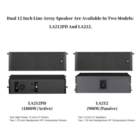 LA212PD Dual 12 pulgadas Altavoz de matriz de línea activa bidireccional 1800W Equipo de sonido Rendimiento Barra de madera contrachapada de abedul