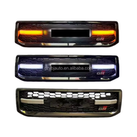 Grille avant décorative en maille noire YBJ en plastique+ABS pour Prado FJ120 2003-2009 (LC120) - Rénovation/Mise à niveau