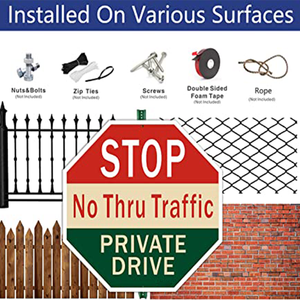 Pas d'accès Panneaux de <span class=keywords><strong>voie</strong></span> privée personnalisables Panneaux d'arrêt en aluminium réfléchissants en métal privé Imperméable, protection UV - Product Image 5