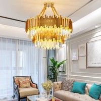 Vente en gros d'usine de nouveaux lustres légers en cristal de luxe pour la salle à manger et le salon