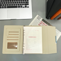 Carnet de notes A5 à couverture rigide personnalisée-Classeur à 6 anneaux, Pages lignées rechargeables, couverture durable pour le bureau et l'école, design personnalisé