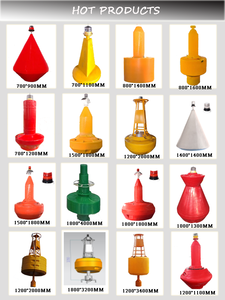 600mm * 2400mm piccole boe galleggianti faro di navigazione in plastica giallo polietilene marina boa porto per avviso - Product Image 6