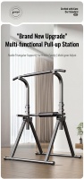 Barre horizontale pliable en acier inoxydable pour l'intérieur, avec barres parallèles pour tractions, dips et entraînement de force
