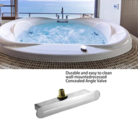 Robinet mitigeur de baignoire en acier inoxydable moderne finition polie miroir volant sortie d'eau cascade