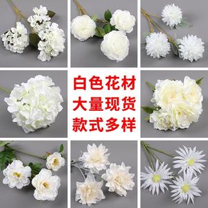 L-10 <span class=keywords><strong>de</strong></span> flores falsas <span class=keywords><strong>de</strong></span> seda, diente <span class=keywords><strong>de</strong></span> león <span class=keywords><strong>de</strong></span> imitación, Margarita, lirios, Hortensia, flores decorativas para pared <span class=keywords><strong>de</strong></span> boda, flor blanca, venta al por mayor - Product Image 5