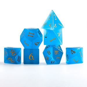 יצרני קוביות ים כחול עין החתול זכוכית Dnd פנינה קוביות למנתחים ודרקונים rpg - Product Image 1