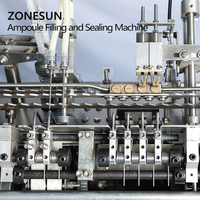 ZONESUN 2 têtes automatique 2ml petite échelle Ampoule remplissage scellant verre Ampoule bouteille cosmétiques remplissage et scellage Machine