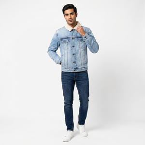 2026 New Men's <b>Jacket</b> Trendy Denim Coat Stand <b>Slim</b> <b>Fit</b> Casual Clothing for Young Men Autumn Hot sale New Men's Winter <b>Jacket</b> - Product Image 1